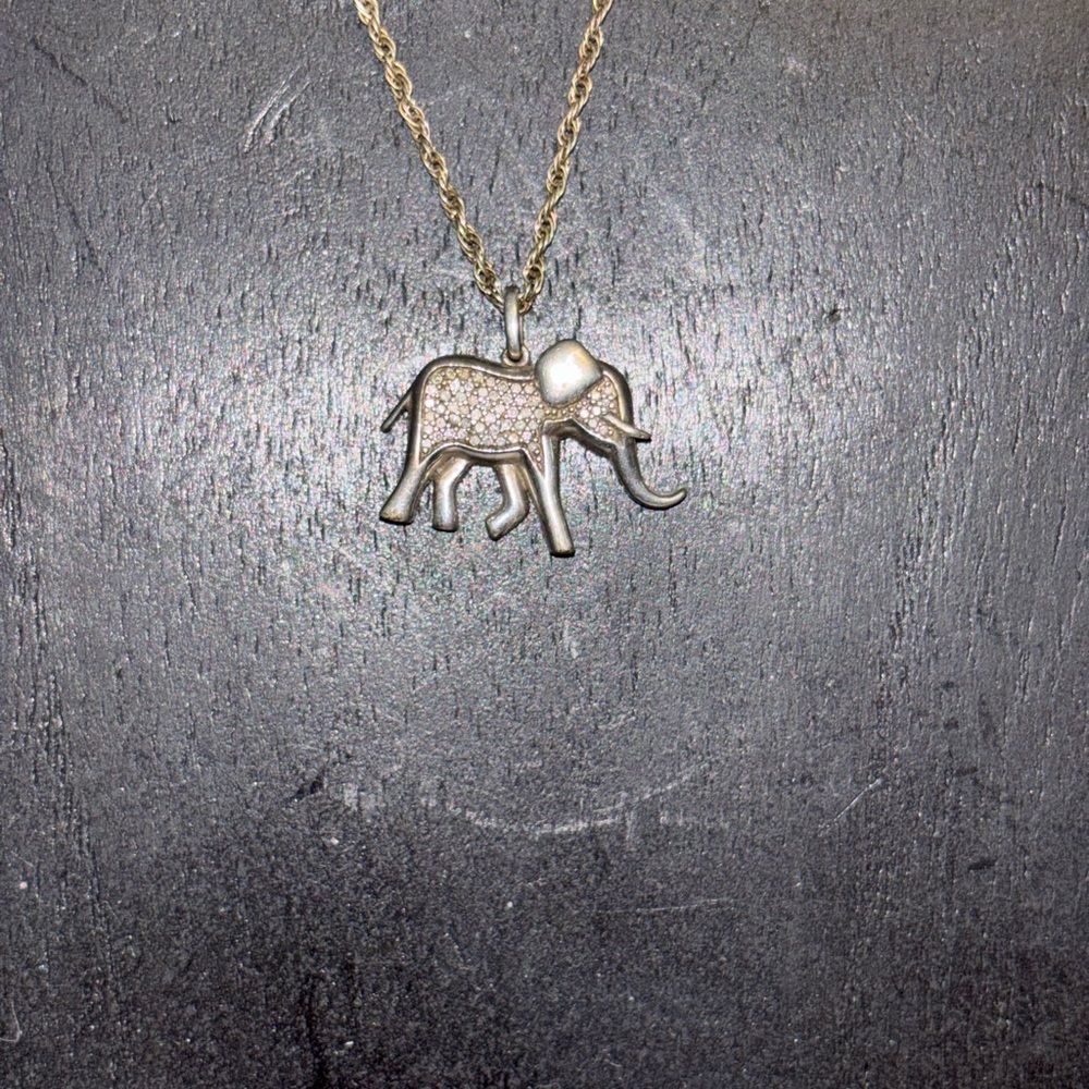 Diamond and Sterling Silver Necklace